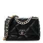 Lambskin Quilted Medium Chanel 19 Flap Black