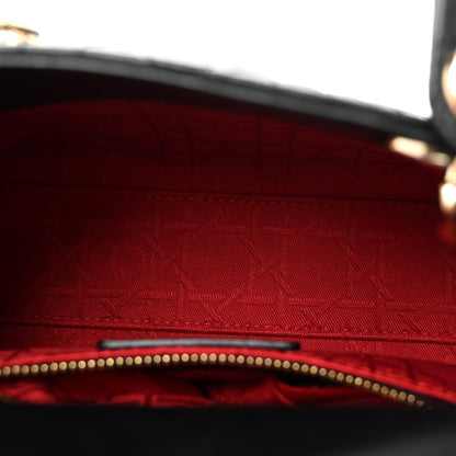 Lambskin Cannage Mini Lady Dior Black