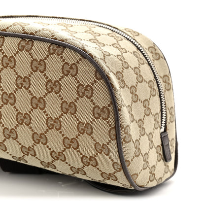 Monogram Dollar Calfskin Waist Pouch Beige Ebony Testa di Moro Marrone Scuro