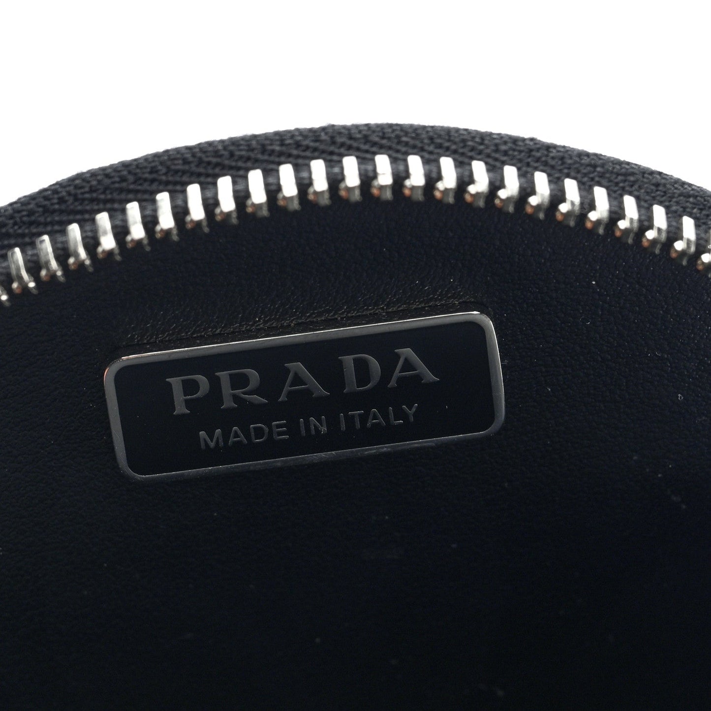 Spazzolato Round Chain Coin Crossbody Pouch  Black