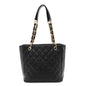 Caviar Quilted Petit Shopping Tote PST Black