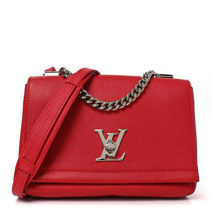 Calfskin Lockme II Chain Bag BB Rubis