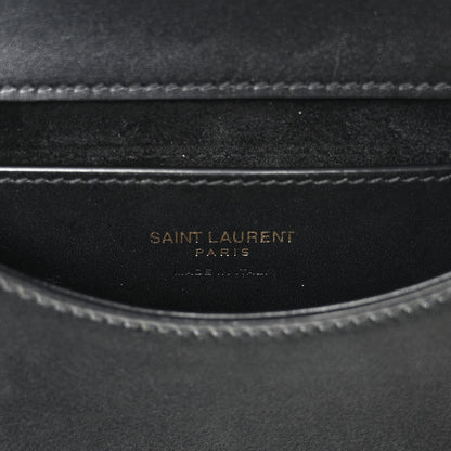 Box Calfskin Mini Voltaire Top Handle Bag Black