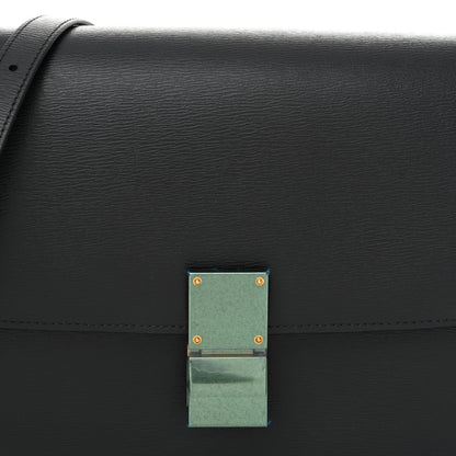 Liege Calfskin Medium Classic Box Flap Bag Anthracite