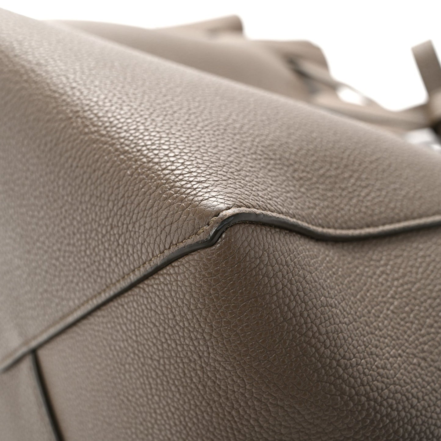 Soft Grained Calfskin Small Belt Cabas Phantom Taupe