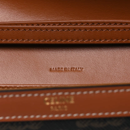 Triomphe Canvas Calfskin Margo Wallet on Chain Tan