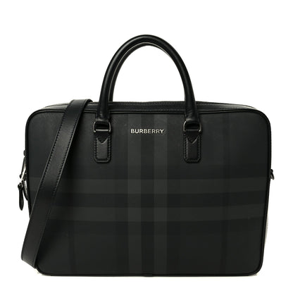 London Check Ainsworth Briefcase Dark Charcoal