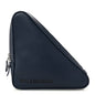 Calfskin Triangle Pouch M Bleu Canopee