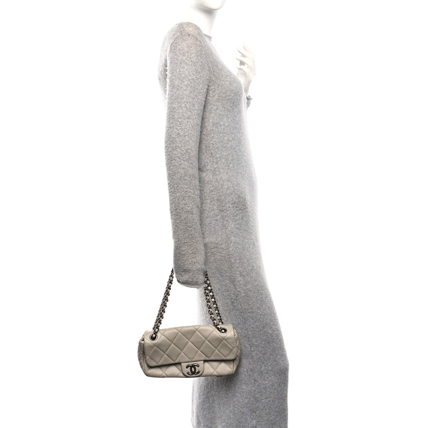 Caviar Quilted Coco Casual Flap Ivory