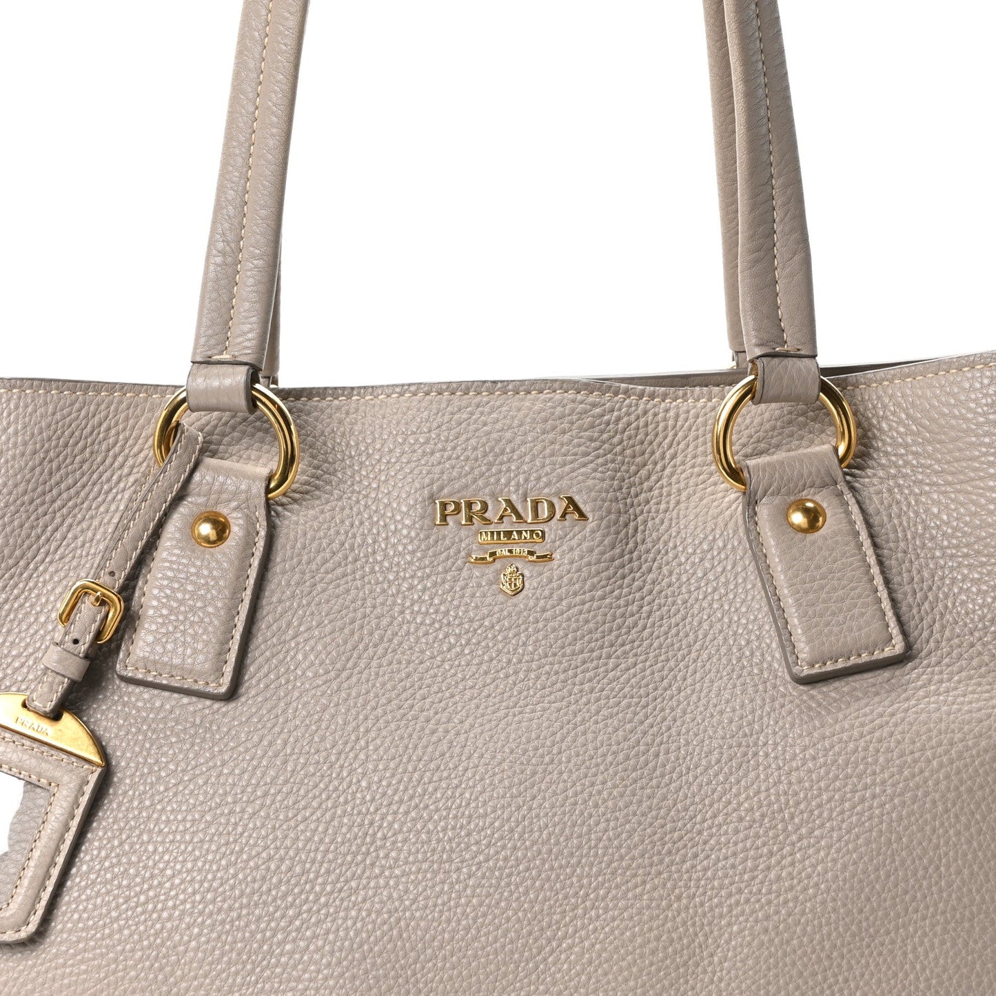 Vitello Daino Side Zip Shopper Tote Pomice