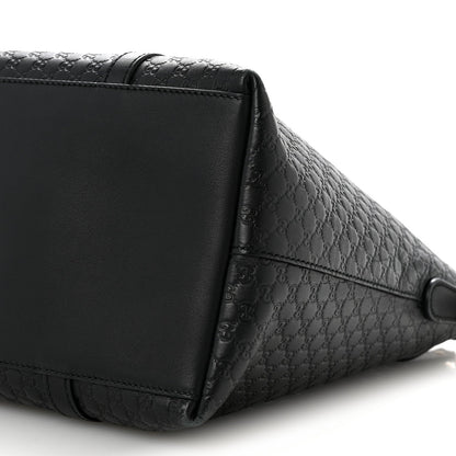 Soft Microguccissima Dome Satchel Black