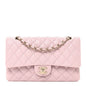 Caviar Quilted Medium Double Flap Light Pink