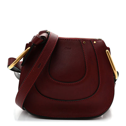 Grained Calfskin Nano Hayley Hobo Sienna Red