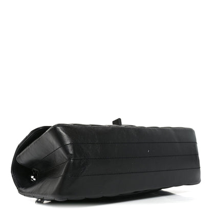 Aged Calfskin Chevron Quilted 2.55 Reissue Mini Flap So Black