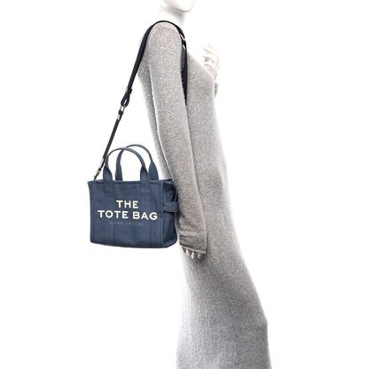 Cotton Canvas Small The Traveler Tote Bag Blue