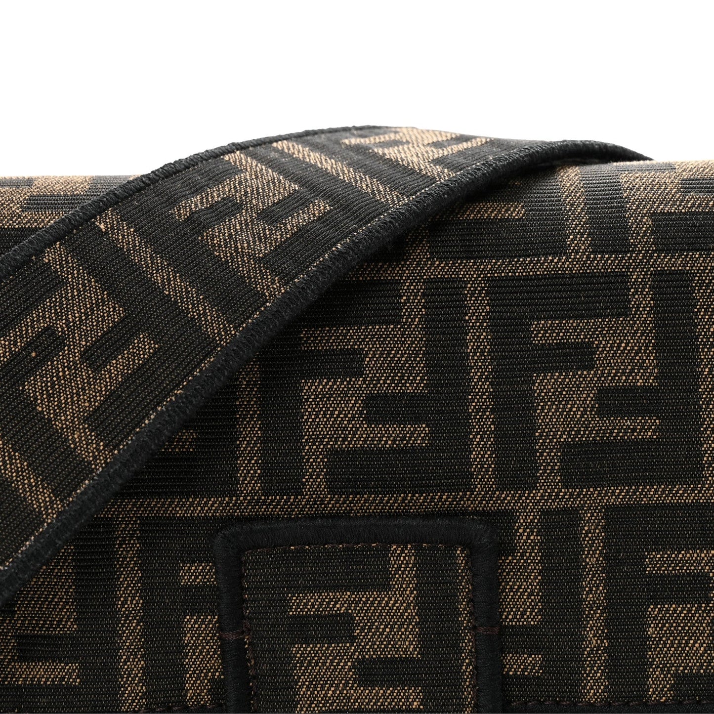 Fabric Jacquard FF 1974 Medium Baguette Tobacco Moro Black