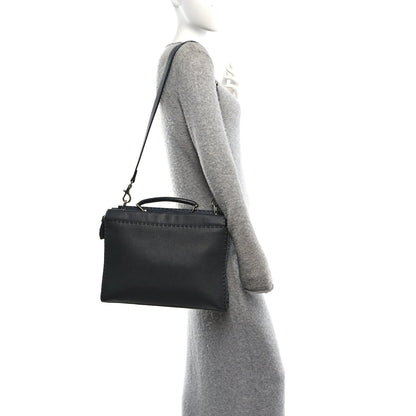 Vitello Grace FF 1974 Embossed Large Peekaboo Iconic Fit Satchel Anthracite