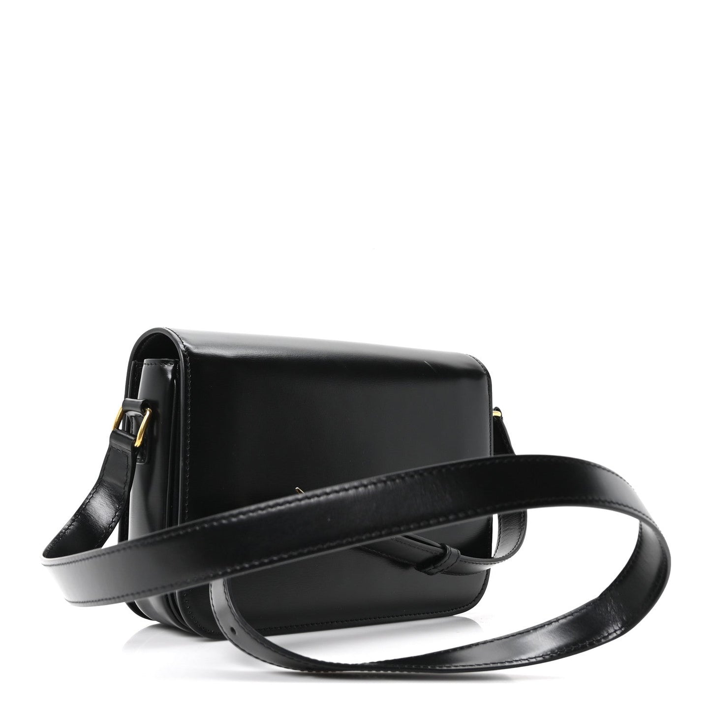 Shiny Calfskin Medium Triomphe Black