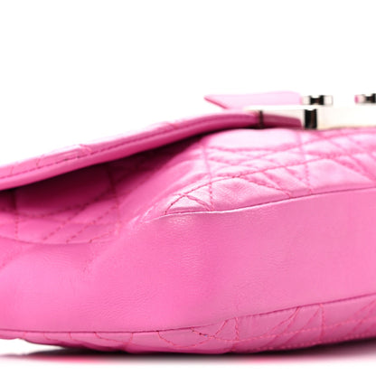 Lambskin Cannage Miss Dior Promenade Pouch Fuchsia