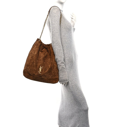 Suede Monogram Large Jamie Pochon Caramel Cognac