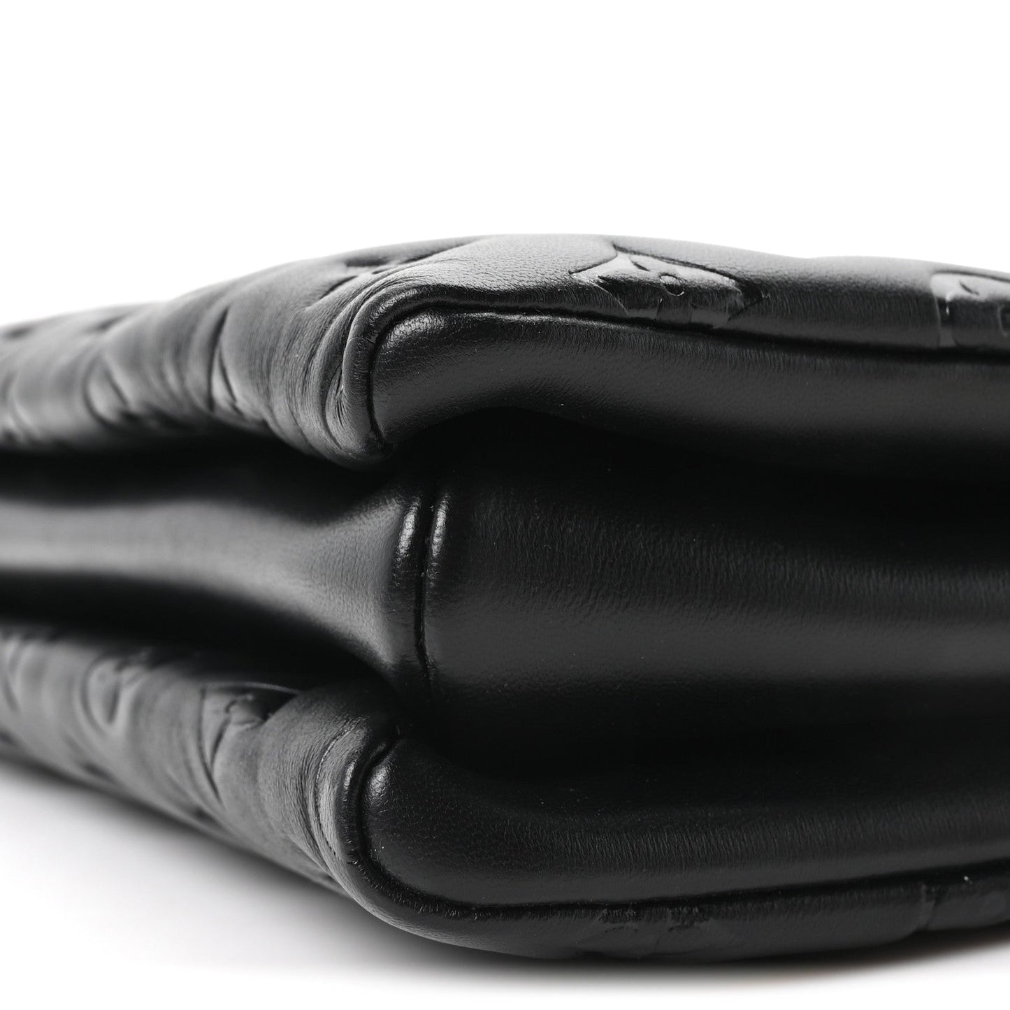 Lambskin Embossed Monogram Coussin PM Black