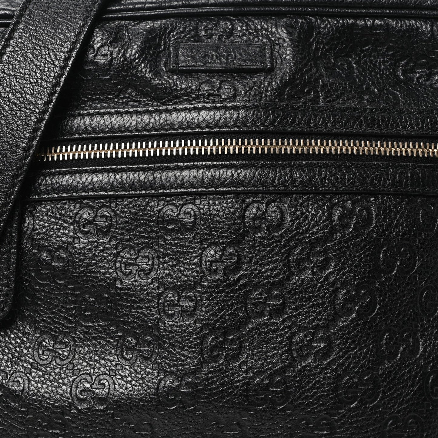 Guccissima Flat Messenger Bag Black