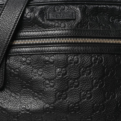 Guccissima Flat Messenger Bag Black