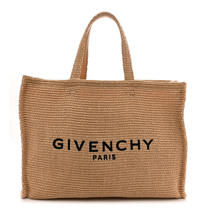 Raffia Large G Shopping Tote Natural
