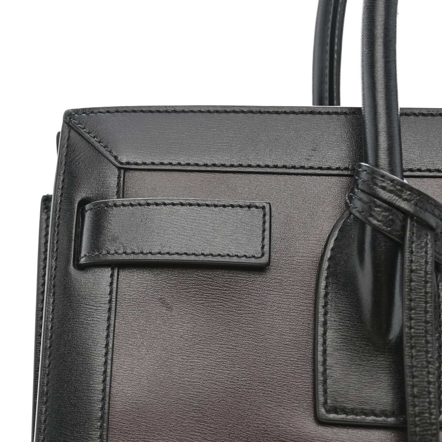 Calfskin Bi-Color Small Sac De Jour Burgundy Black