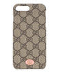 Gucci Unisex-Adult GG Supreme iPhone 8 Plus Case Beige Ebony Sugar Pink