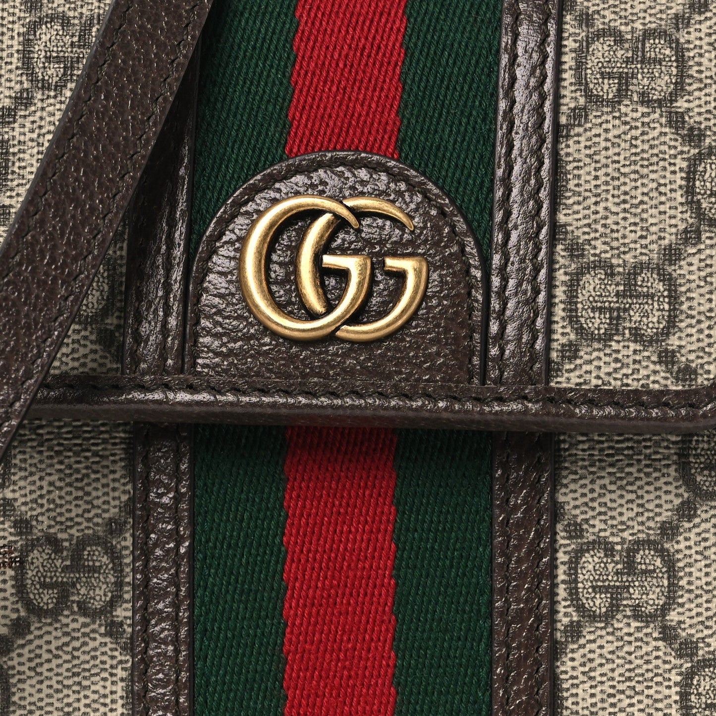 GG Supreme Monogram Web Mini Ophidia Crossbody Bag Beige New Acero