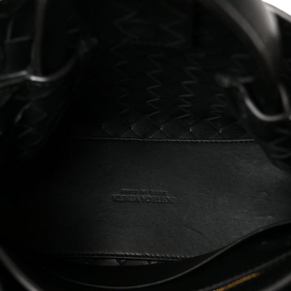 Nappa Intrecciato Small Andiamo Shoulder Bag Black