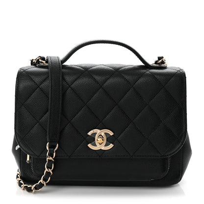 Caviar Quilted Medium Business Affinity Flap Black