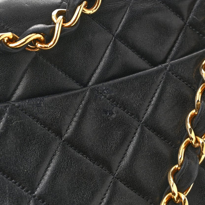 Lambskin Quilted XL Jumbo Single Flap Black