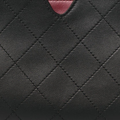 Calfskin Chic Lady Small Shopping Tote Black