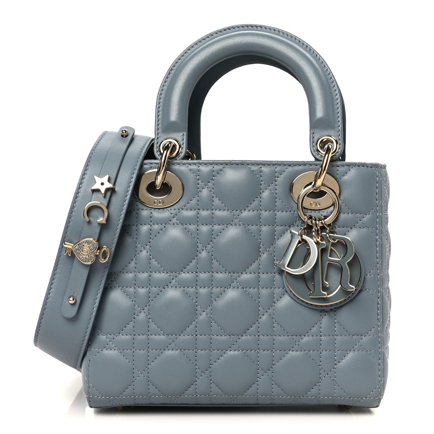 Lambskin Cannage Small My ABCDior Lady Dior Cloud Blue