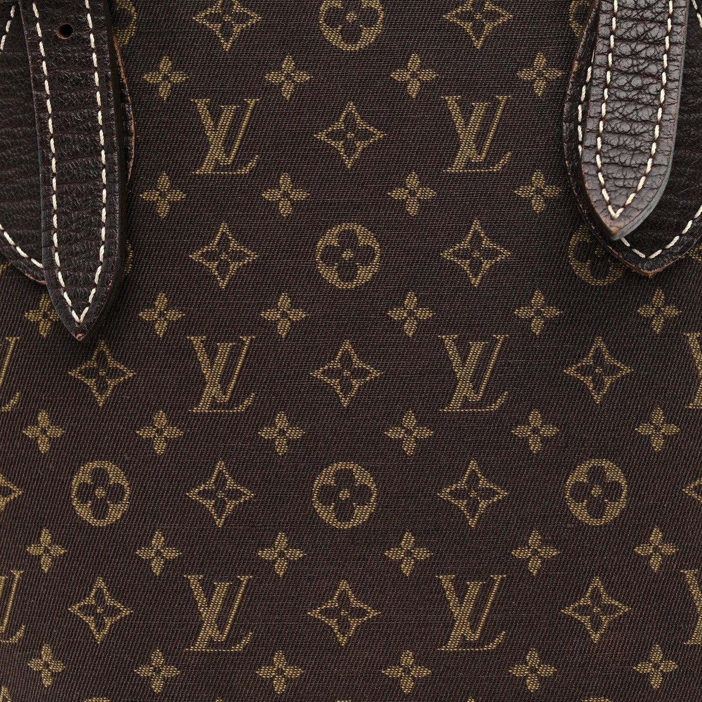 Mini Lin Monogram Bucket Bag Ebene