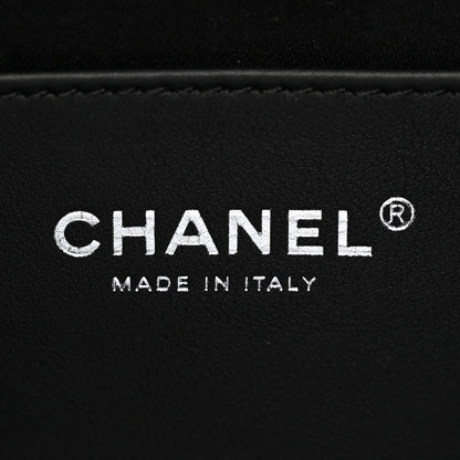 Shiny Crumpled Calfskin Quilted Mini Chanel 25 Handbag Black
