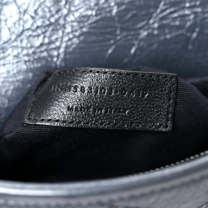 Crinkled Calfskin Matelasse Monogram Niki Chain Wallet Dark Smog
