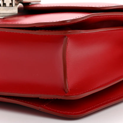 Box Calfskin Small Classic Box Flap Bag Red