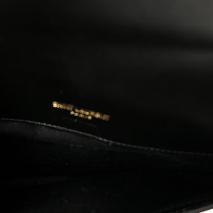 Grained Calfskin Monogram Phone Holder Crossbody Black