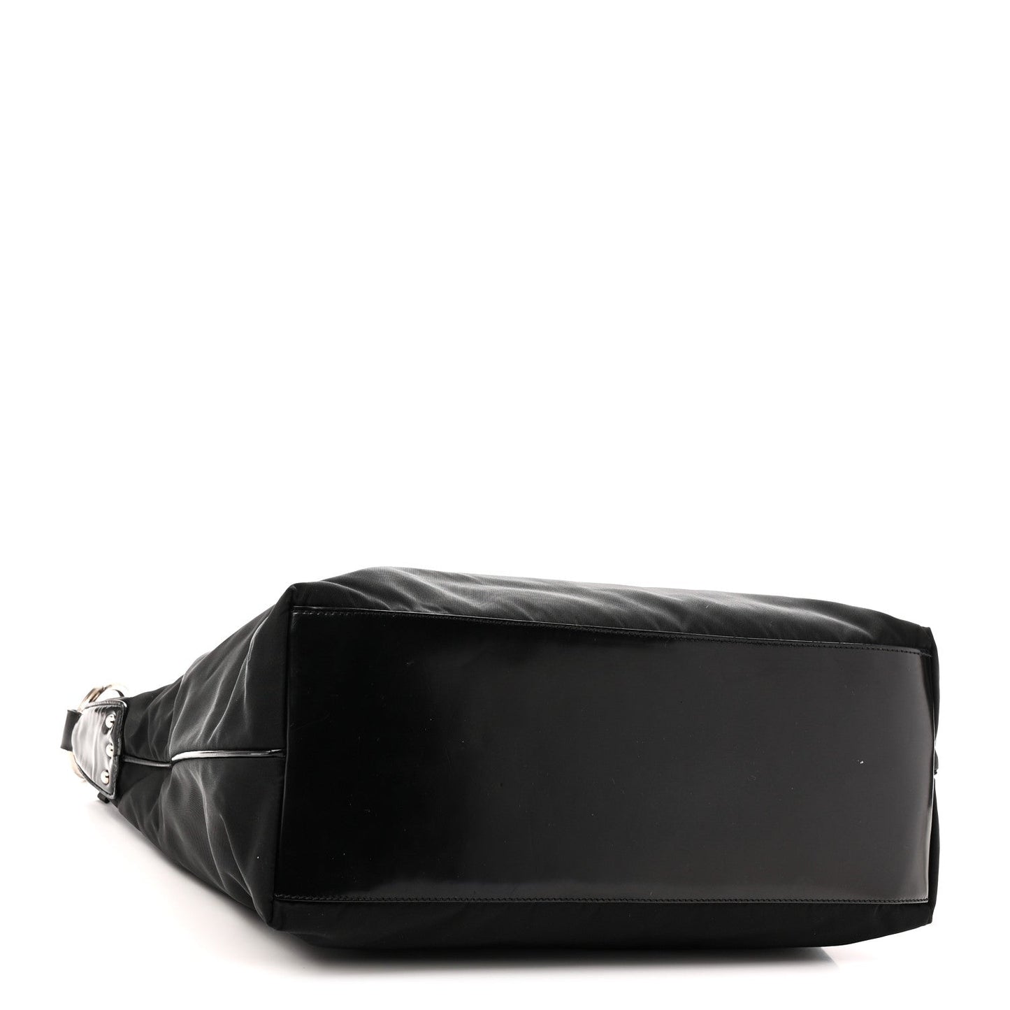 Tessuto Nylon Zip Hobo Black