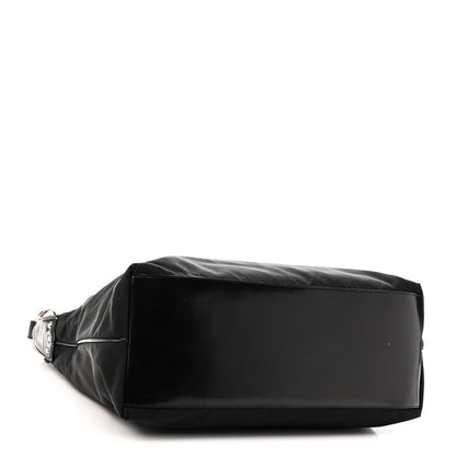 Tessuto Nylon Zip Hobo Black