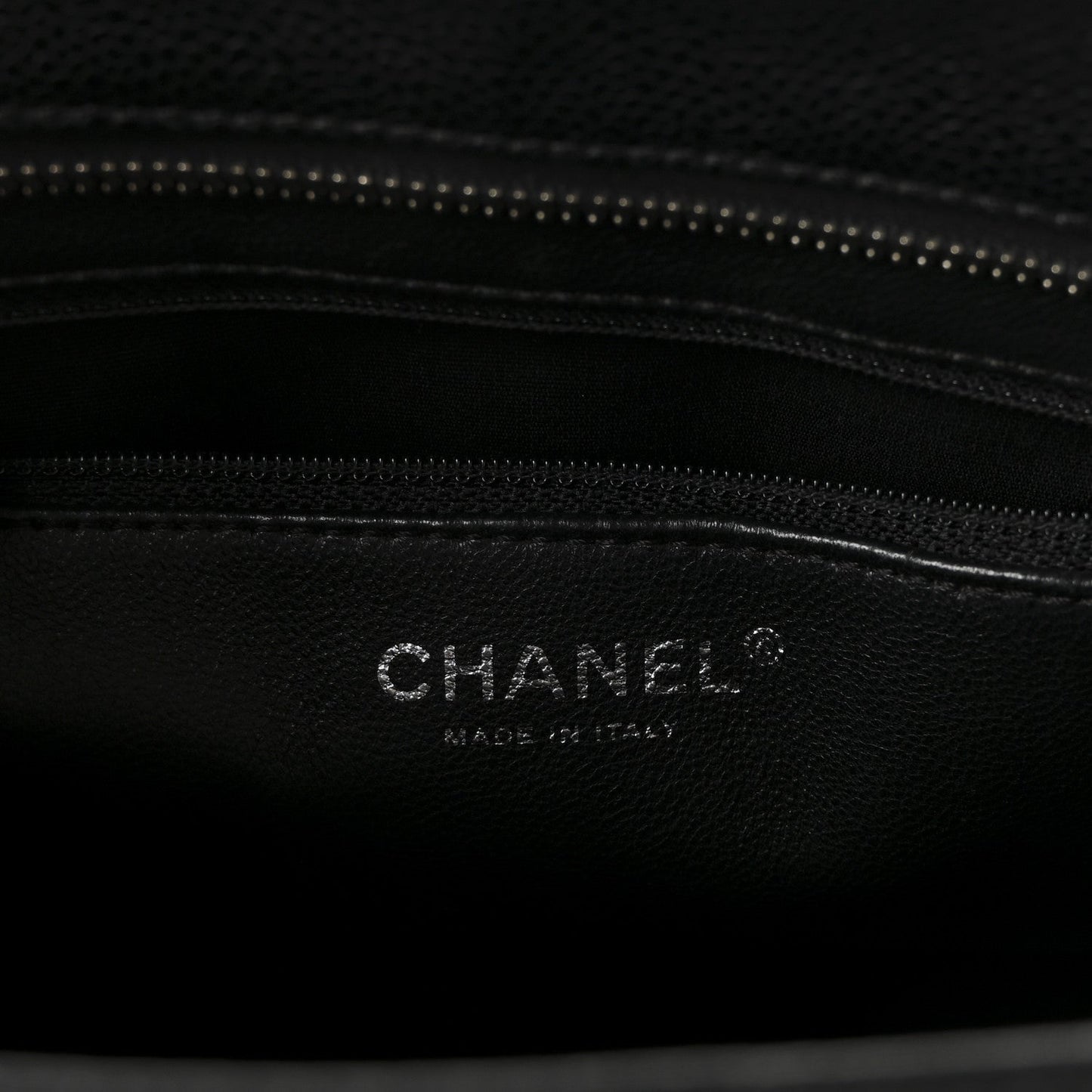 Caviar Quilted Medallion Tote Black