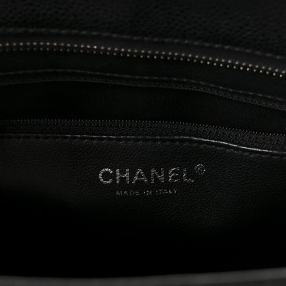 Caviar Quilted Medallion Tote Black