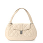 Caviar Quilted Mademoiselle Flap Bag Light Beige