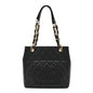 Caviar Quilted Petit Shopping Tote PST Black