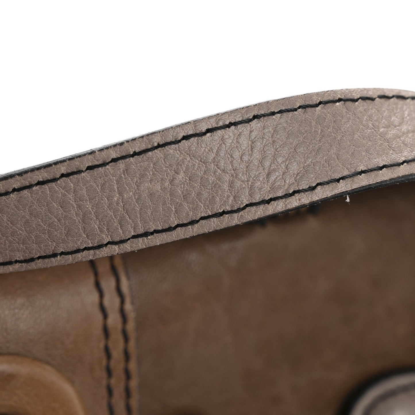 Calfskin B Bag Brown Grey