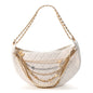 Lambskin Quilted All About Chains Hobo White