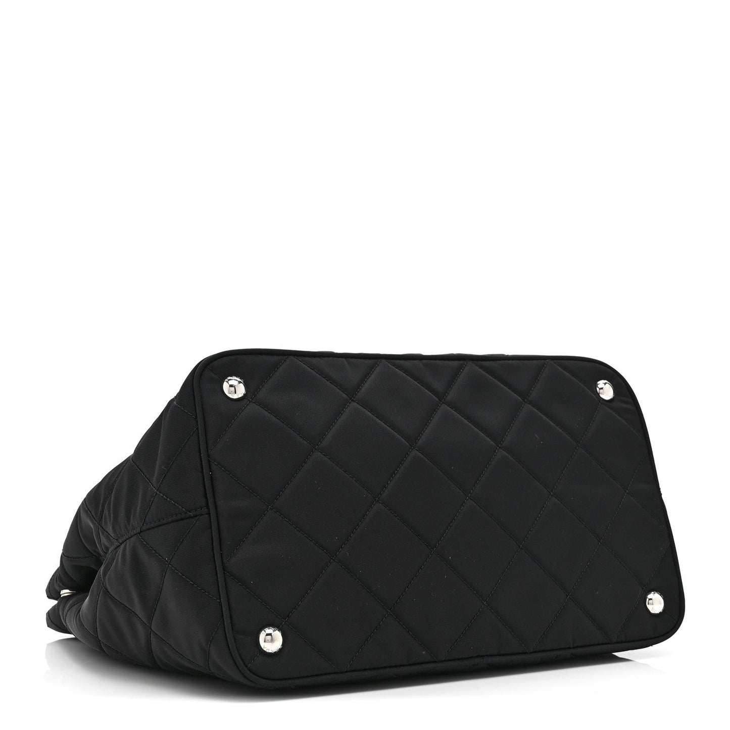 Nylon Tessuto Impuntu Quilted Tote Black